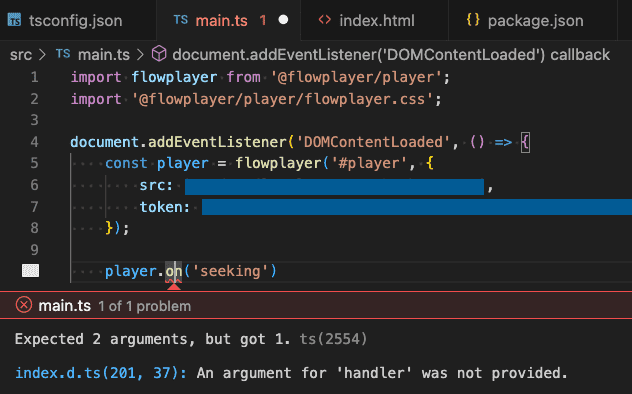 Wowza Flowplayer TS type checking